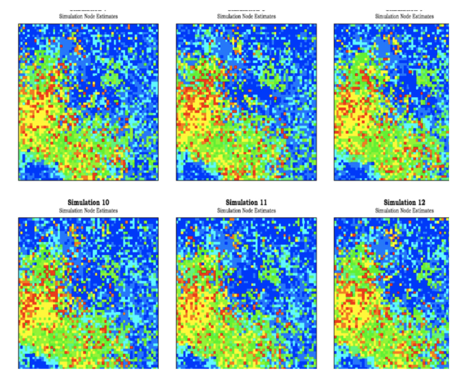 Figure 18 Example of a number of model outcomes with Con Sim