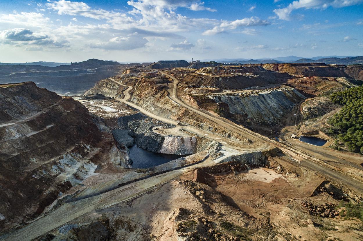 An open pit mine